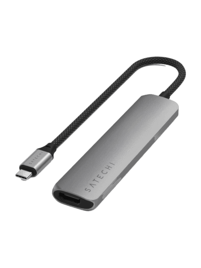 Satechi 6-í-1 USB-C Slim fjöltengi, geimgrátt