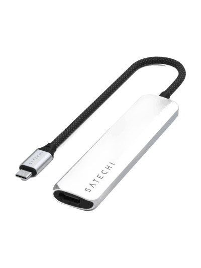 Satechi 6-í-1 USB-C Slim fjöltengi, silfur
